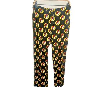 Buc-ees Pajama Pants Adult Medium Black All Over Print Logo Drawstring Bucees